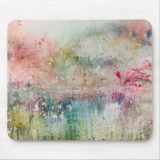Mousepad Almofada de Rato de Paisagem Abstrata com Tinta Al