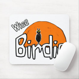Mousepad Almofada de rato de passarinho sábio