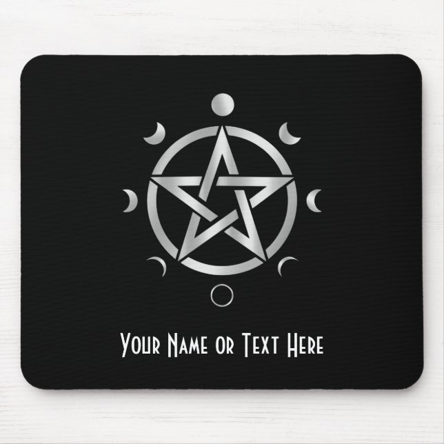 Mousepad Almofada de Rato de Pentáculo de Fase Lunar Person (Frente)