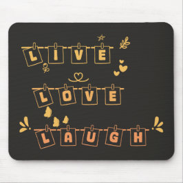 Mousepad Almofada de Rato Fofo Viva Amar Rir Notedry