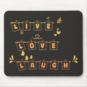 Mousepad Almofada de Rato Fofo Viva Amar Rir Notedry