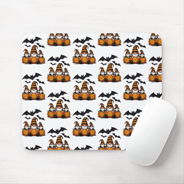 Mousepad Almofada de Rato Gnome de Halloween (Com mouse)