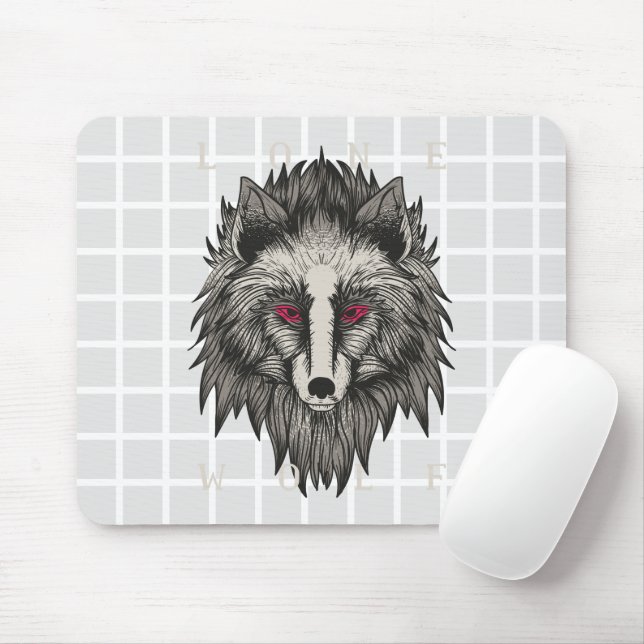 Mousepad Almofada de Rato Grid Lone Wolf (Com mouse)