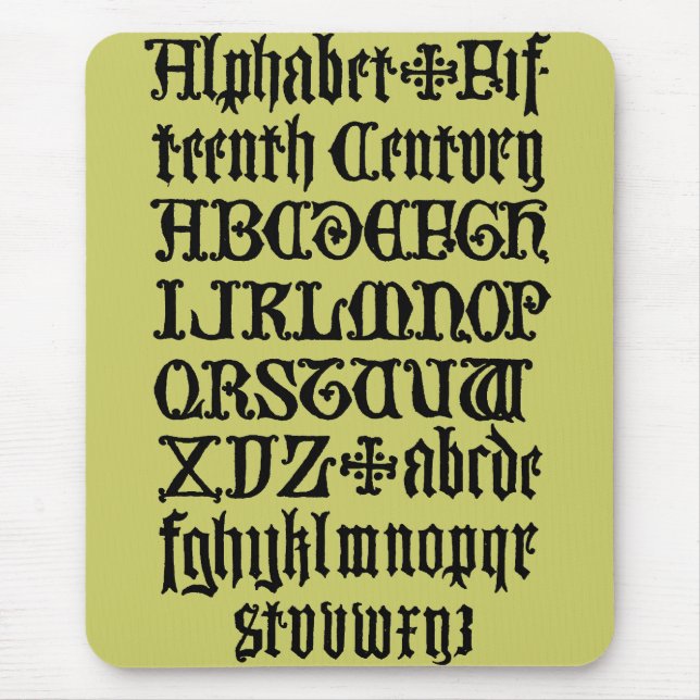 Mousepad Almofada de Rato Letras Góticas (Frente)