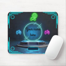 Almofada de Rato para Controle de Jogo Neon com No