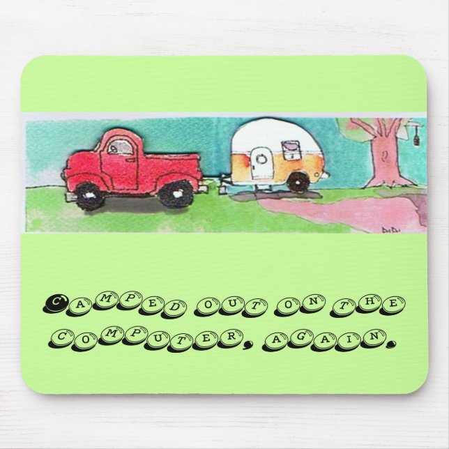 Mousepad Almofada de rato para fora acampada (Frente)