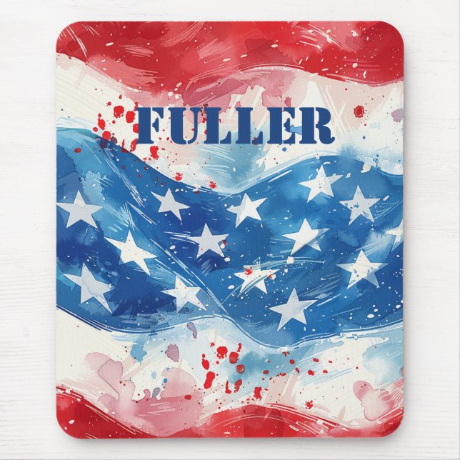 Mousepad Almofada de Rato Patriótica Militar América EUA Pe (Frente)