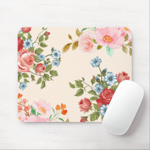 Mousepad Almofada de Rato Personalizada Floral Elegante Nat