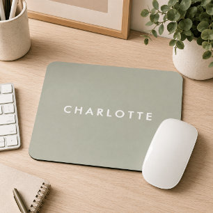 Mousepad Almofada de Rato Personalizada Verde Sage Moderna
