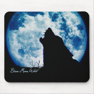 Mousepad Almofada do Lobo-Rato da lua azul