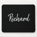 Mousepad Almofada glamoroso de Mous<br><div class="desc">Tapete do rato preto e branco do nome glamoroso do monograma</div>