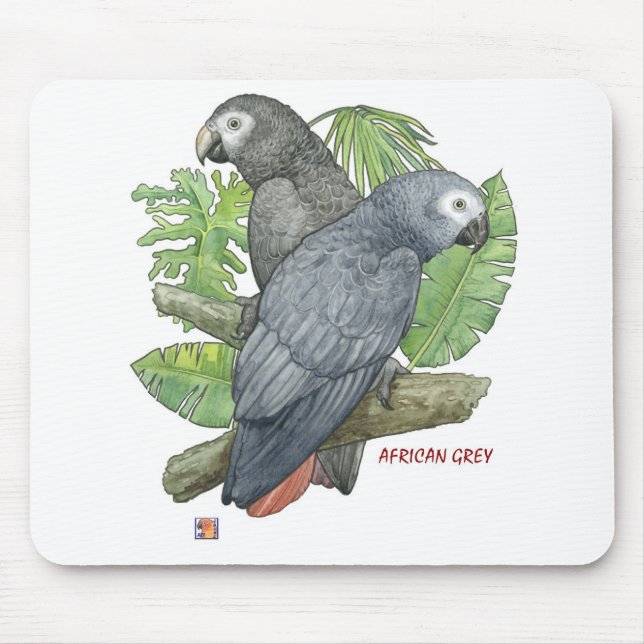 Mousepad Almofada tropical de GreysMouse do africano (Frente)