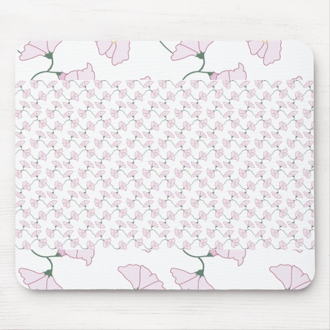 Mousepad Almofadas de Rato com Flores de Videiras Florais R (Frente)