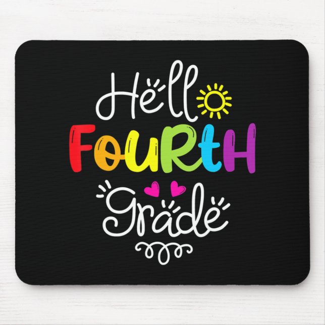 Mousepad Alô Equipe do 4º ano do 4º ano de volta à escola T (Frente)