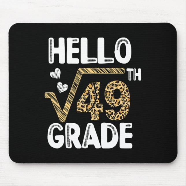 Mousepad Alô Raiz Quadrada Do 49.º 7 Grau 1rua Folha (Frente)