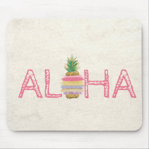 Mousepad Aloha Havaiana Abacaxi Strike Adorável