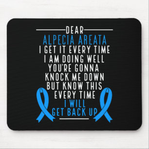 Mousepad Alopecia Areata Sensibilização Eu vou voltar para