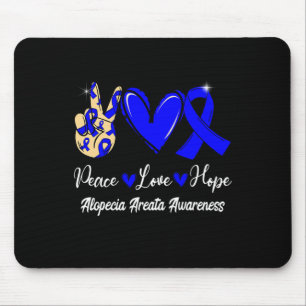 Mousepad Alopecia Areata Sensibilização Paz Amor Esperança 