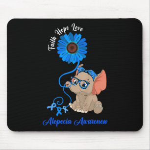 Mousepad Alopecia Conhecimento Elefante Fé Esperança Ama Su