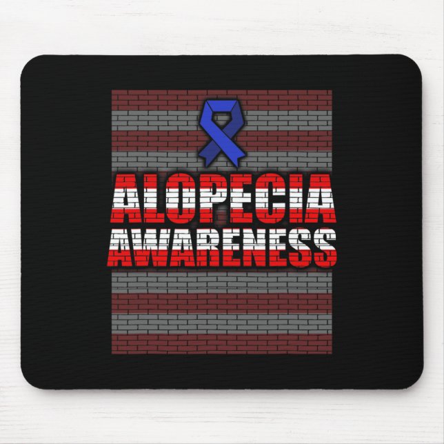 Mousepad Alopecia Sensibilização Cabelo Perda Guerreiro Cui (Frente)