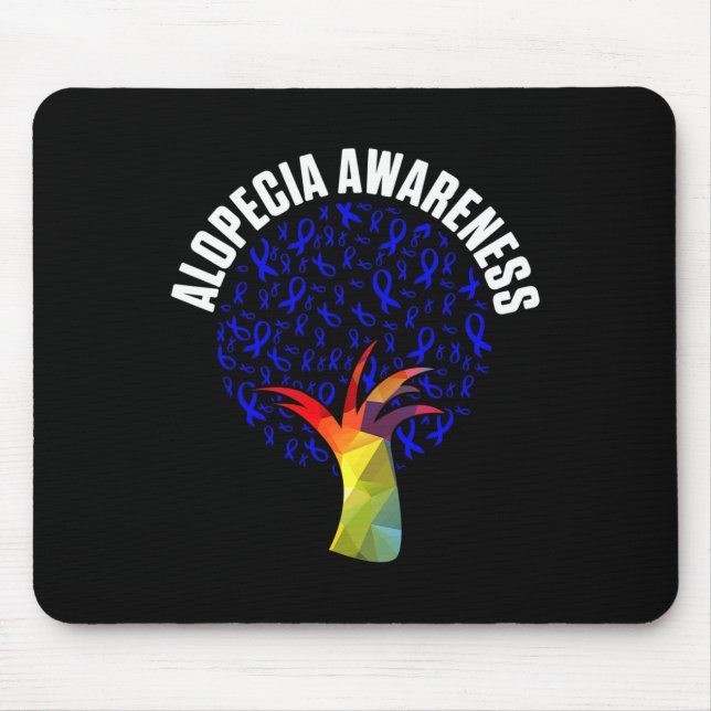 Mousepad Alopecia Sensibilização Cabelo Perda Guerreiro Lut (Frente)