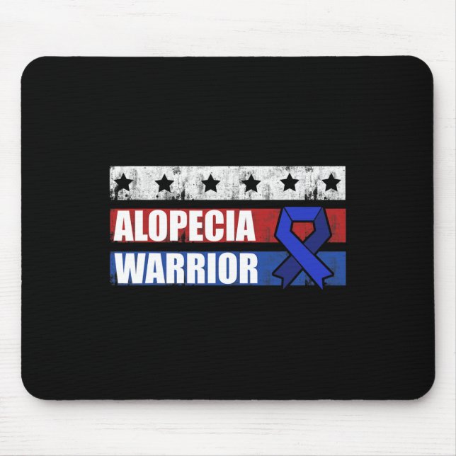 Mousepad Alopecia Sensibilização Sobrevivência do Guerreiro (Frente)
