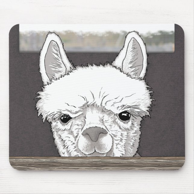 Mousepad Alpaca Portrait (Frente)