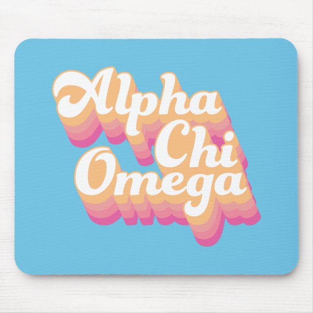 Mousepad Alpha Chi Omega | Fonte Groovy (Frente)