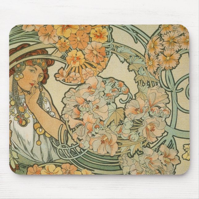 Mousepad Alphonse Mucha Art (Frente)