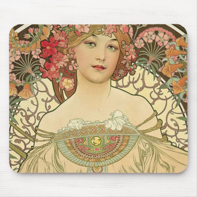 Mousepad Alphonse Mucha - Art Nouveau Master (Frente)