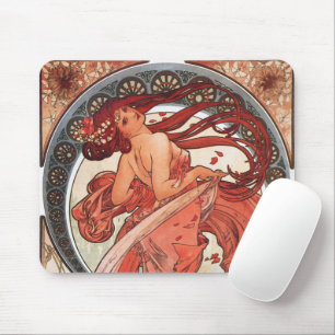 Mousepad Alphonse Mucha Dance 1898 Art Nouveau Vintage