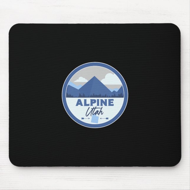 Mousepad Alpine Utah Ut Montanhas Dge Hiking Lembrança  (Frente)
