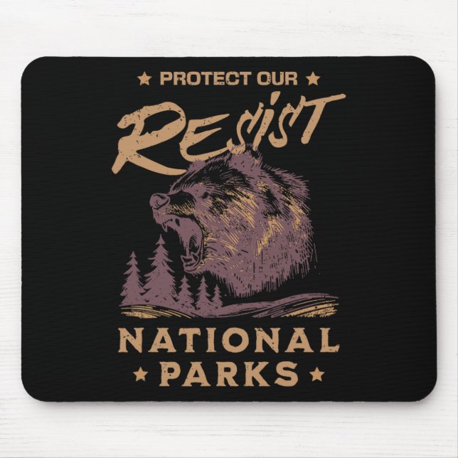 Mousepad Alt National Park Resist Service Proteja nossa naç (Frente)