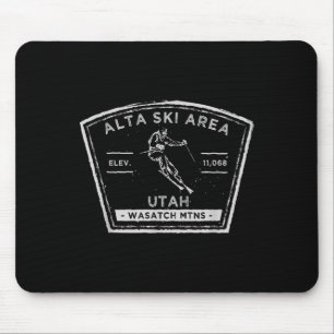 Mousepad Alta Utah Snow Skiing