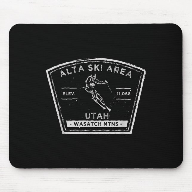 Mousepad Alta Utah Snow Skiing (Frente)