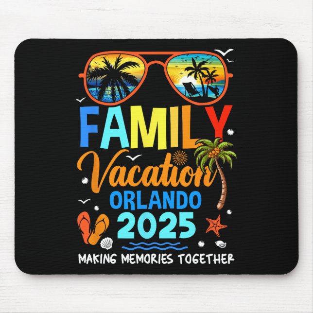 Mousepad Alternativa De Férias Familiares Orlando 2025 (Frente)
