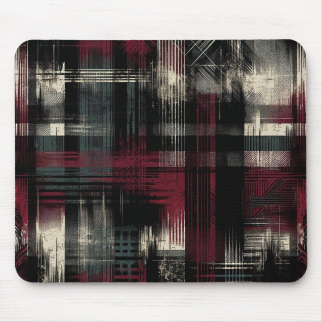 Mousepad Alternativo Esfarrapado Sujo de Grunge com Padrão  (Frente)