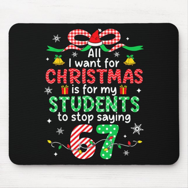 Mousepad Alunos Dizendo 6-7 67 Seis Sete Professor Divertid (Frente)