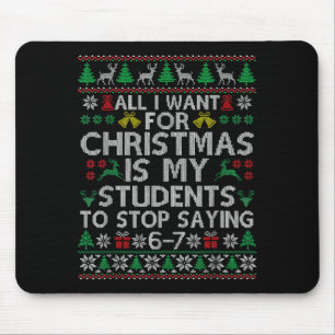 Mousepad Alunos Dizendo 6-7 67 Seis Sete Professor Divertid