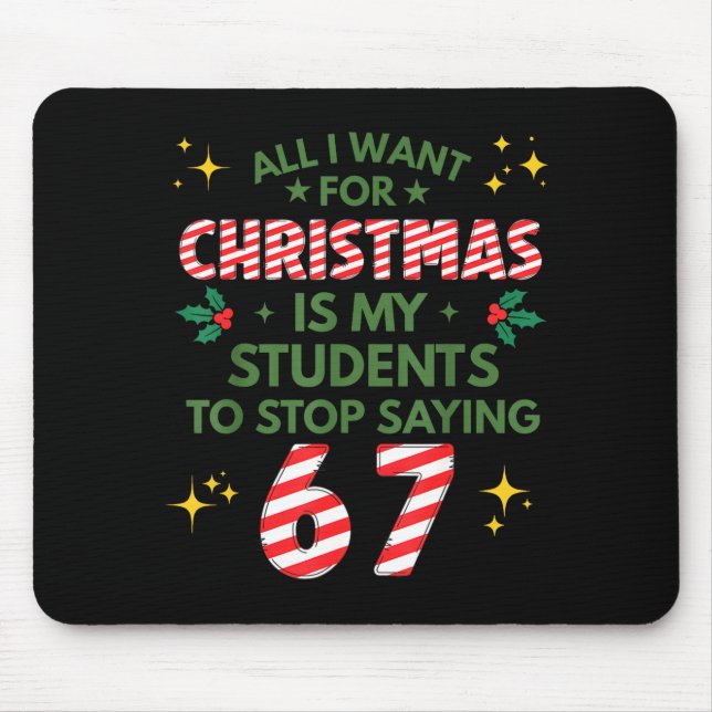 Mousepad Alunos Dizendo 6-7 67 Seis Sete Professor Divertid (Frente)