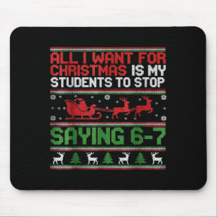 Mousepad Alunos Dizendo 6-7 67 Seis Sete Professor Divertid