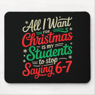 Mousepad Alunos Dizendo 6-7 67 Seis Sete Professor Divertid