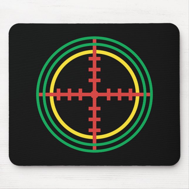 Mousepad Alvo de laser colorida (Frente)