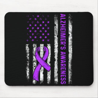 Mousepad Alzheimer's awareness fight american usa flag