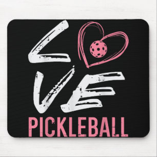 Mousepad Ama Pickleball Coração Picle Ball Mulheres Meninas