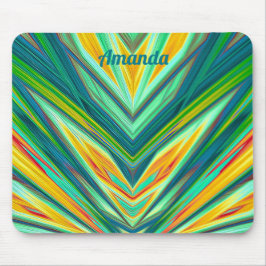 Mousepad AMANDA ~ Padrão Fratural Vermelho Amarelo Verde La