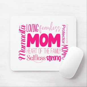 Mousepad Amando o Coração da Mãe Sem Carinho da Família