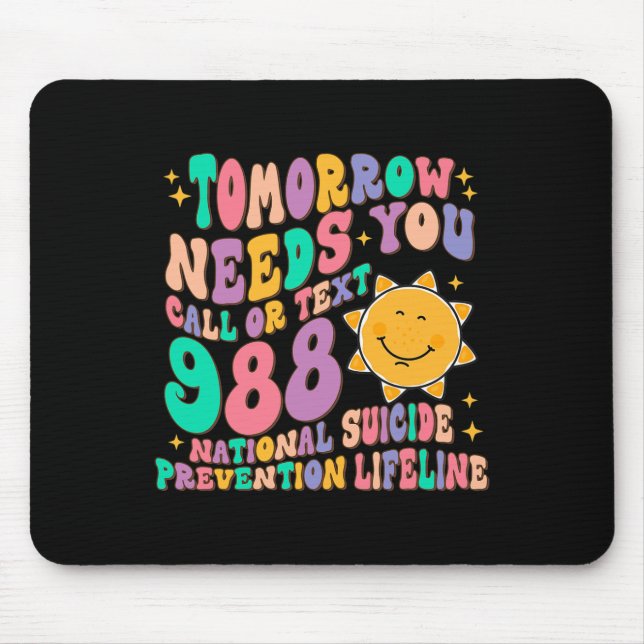 Mousepad Amanhã Precisa Chamar De Suicídio Nacional 988 (Frente)