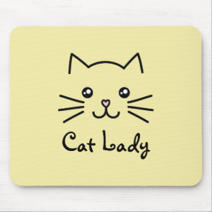 Mousepad Amante bonito do gato da cara do gato do gatinho