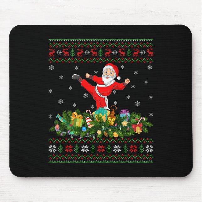 Mousepad Amante da Arte Marcial de Kickboxing Natal Feio Ki (Frente)